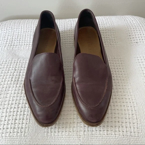 EVERLANE | Burgundy Leather Modern Loafers Sz 7 - Picture 2 of 5